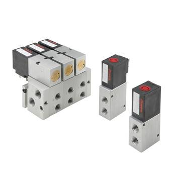 De Humphrey 320 3-weg en 420 4-weg direct acting solenoid valves met 1/4 inch poorten.