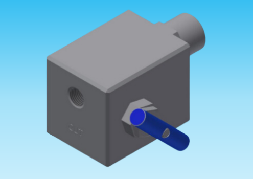 EFV MRS excess flow valve met handmatige resethendel voor procesveiligheid.