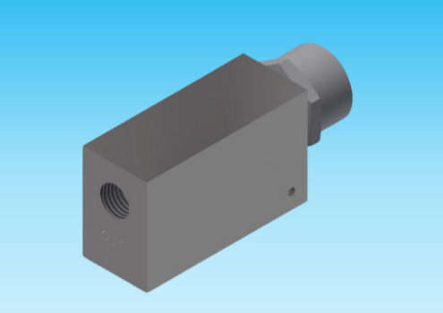 Mechanische Excess Flow Valve (EFV) die direct de gastoevoer afsluit bij een plotselinge overstroom of lekkage.