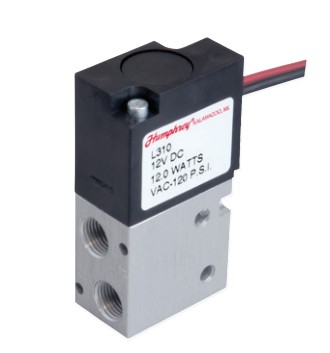 De Humphrey L310 latching solenoid valve met direct-acting technologie voor minimaal energieverbruik.