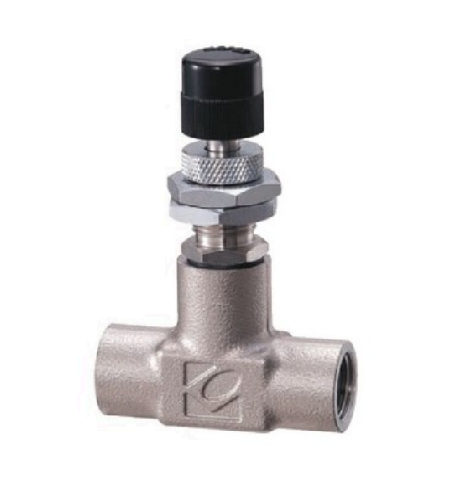 KOFLOC Model 2412 precisie naaldventiel voor nauwkeurige flowregeling van gassen en vloeistoffen.