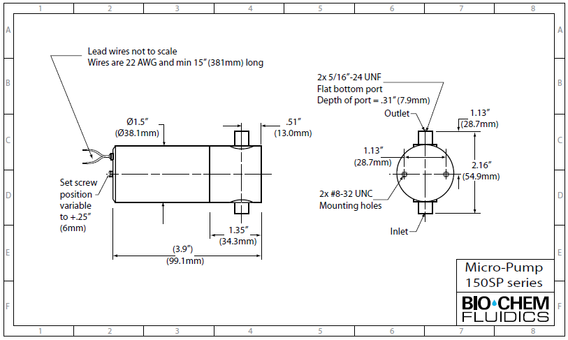 Tekening 150SP micropump