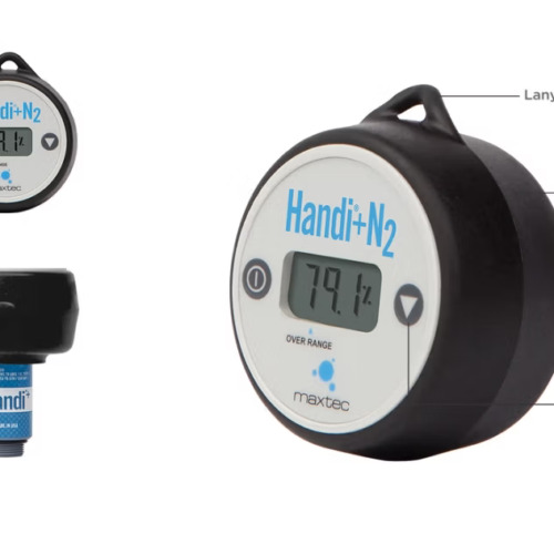 Maxtec Handi+ N₂ draagbare stikstofanalyser voor spot-check meting van stikstofzuiverheid in banden en industriële toepassingen