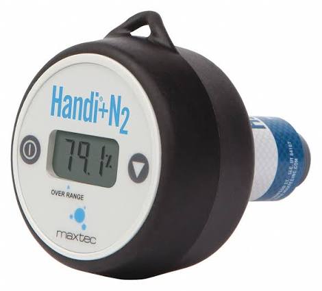 Maxtec Handi+ N₂ draagbare stikstofanalyser voor spot-check meting van stikstofzuiverheid in banden en industriële toepassingen