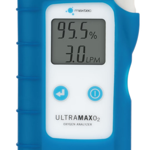 Maxtec UltraMaxO₂ ultrasone zuurstofanalyser met geïntegreerde O₂ flow en drukbewaking voor onderhoud van zuurstofconcentratoren